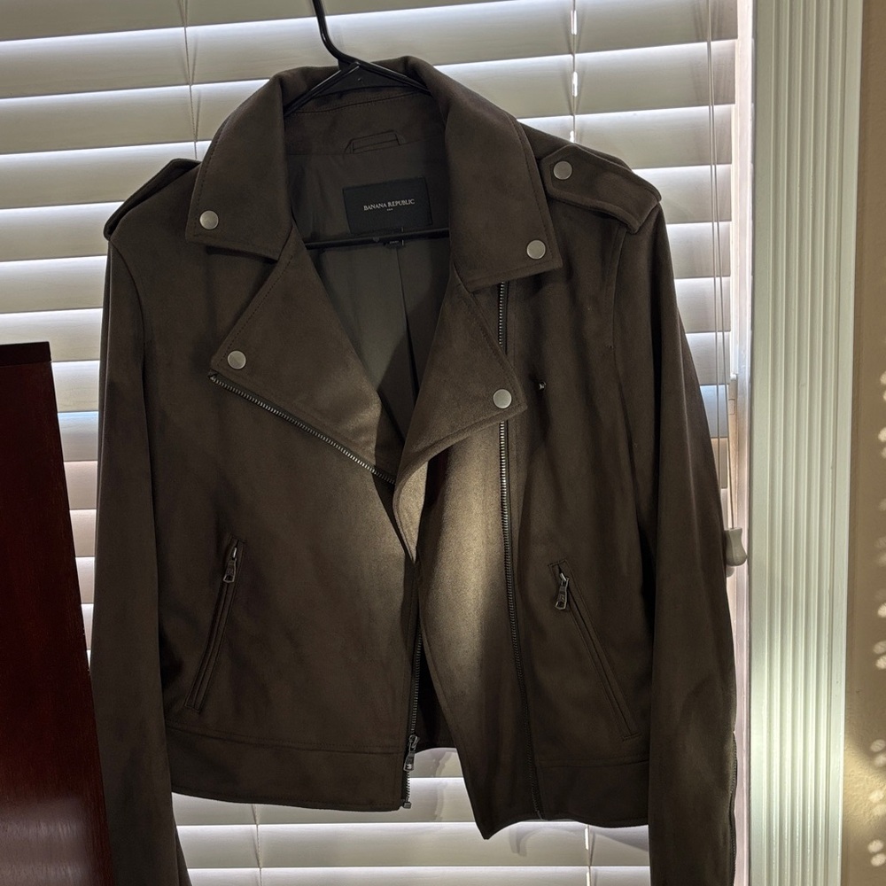 Banana Republic Olive Green Suede Jacket